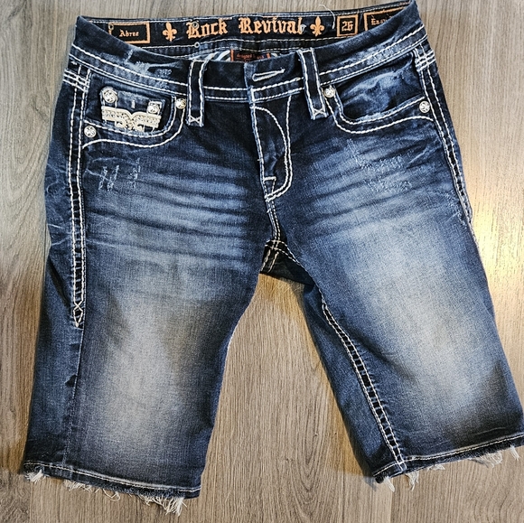 Rock Revival Easy Bermuda Jean Shorts - Picture 1 of 5